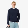 Camisola de malha polar de corte clássico para homem
