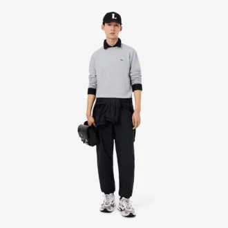 Camisola de malha polar de corte clássico para homem