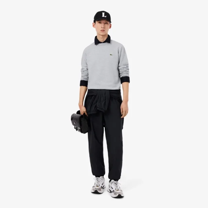 Camisola de malha polar de corte clássico para homem