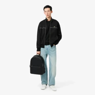 Camisola de malha polar de corte clássico para homem