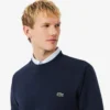 Camisola de malha polar de corte clássico para homem