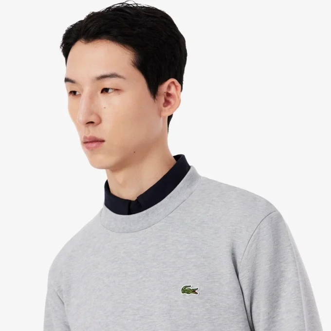 Camisola de malha polar de corte clássico para homem