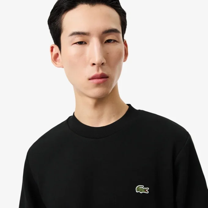 Camisola de malha polar de corte clássico para homem
