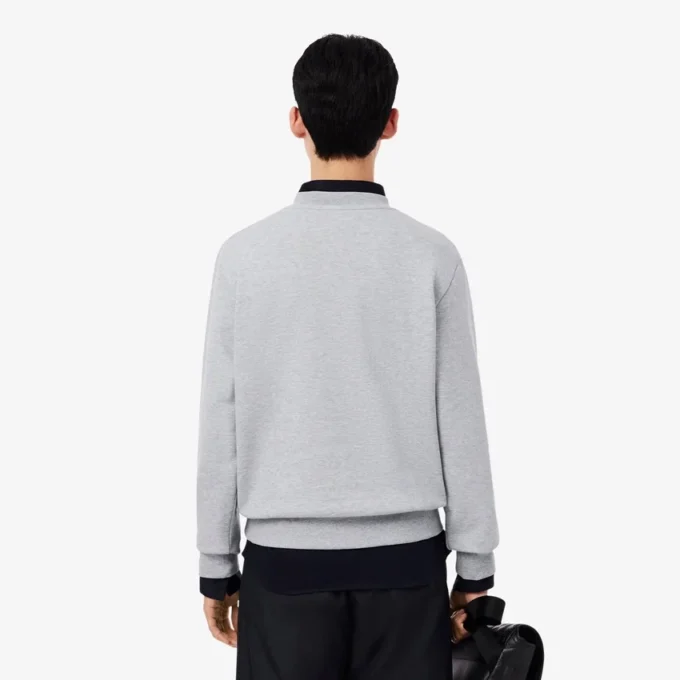 Camisola de malha polar de corte clássico para homem