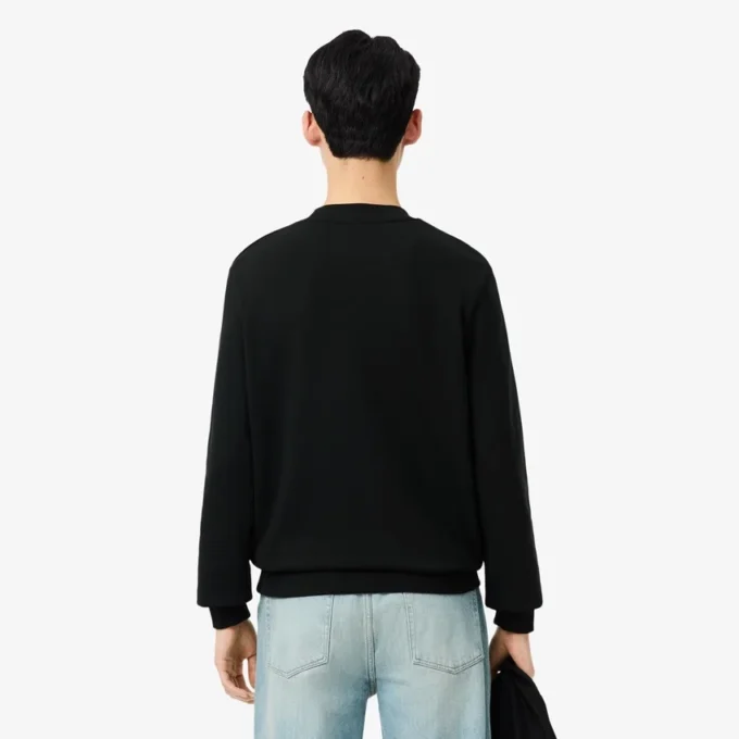 Camisola de malha polar de corte clássico para homem