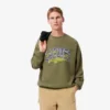 Camisola de malha polar de corte largo para homem