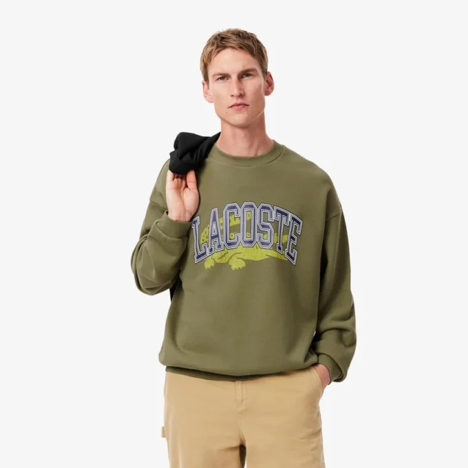 Camisola de malha polar de corte largo para homem