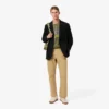 Camisola de malha polar de corte largo para homem
