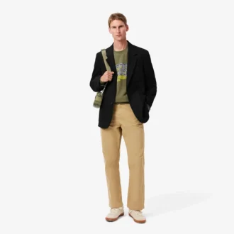 Camisola de malha polar de corte largo para homem