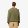 Camisola de malha polar de corte largo para homem