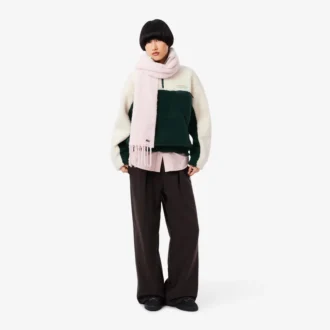 Camisola de malha polar oversized com gola alta para mulher