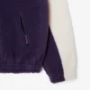 Camisola de malha polar oversized com gola alta para mulher