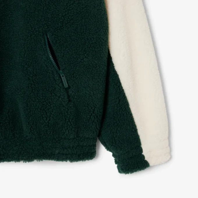 Camisola de malha polar oversized com gola alta para mulher