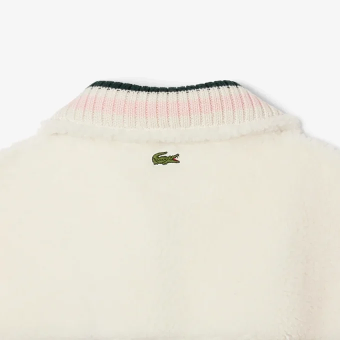 Camisola de malha polar oversized com gola alta para mulher