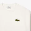 Camisola de malha polar unissexo de corte largo com emblema