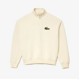Camisola de malha polar unissexo de corte largo e gola alta