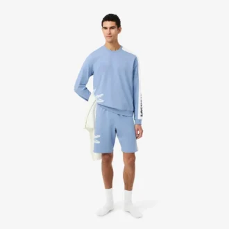 Camisola de moletom com capuz estampada para homem