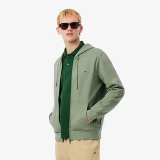 Camisola de moletom com fecho clássico para homem