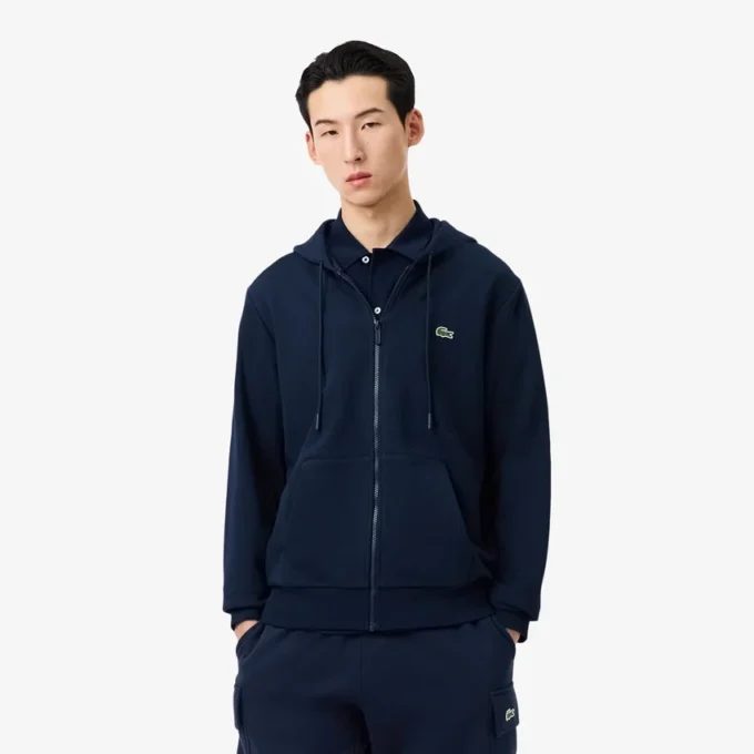 Camisola de moletom com fecho clássico para homem