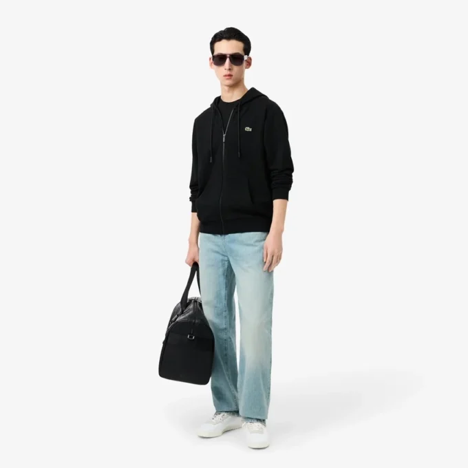 Camisola de moletom com fecho clássico para homem