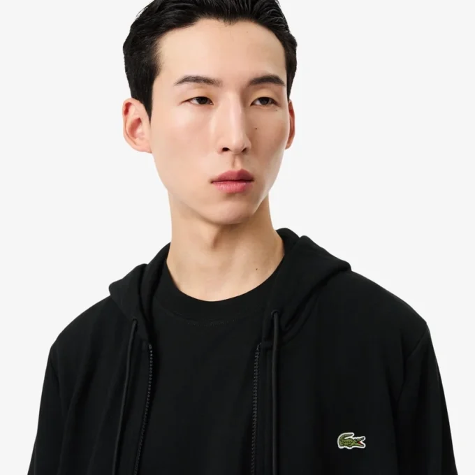 Camisola de moletom com fecho clássico para homem