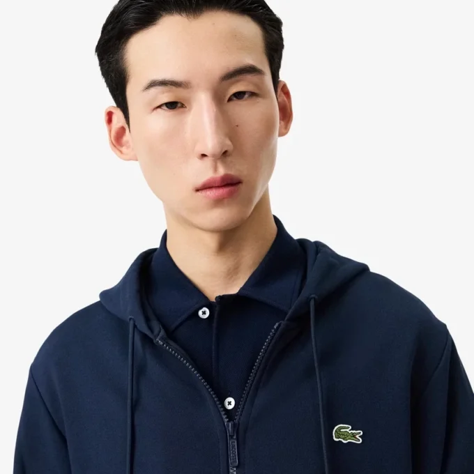 Camisola de moletom com fecho clássico para homem