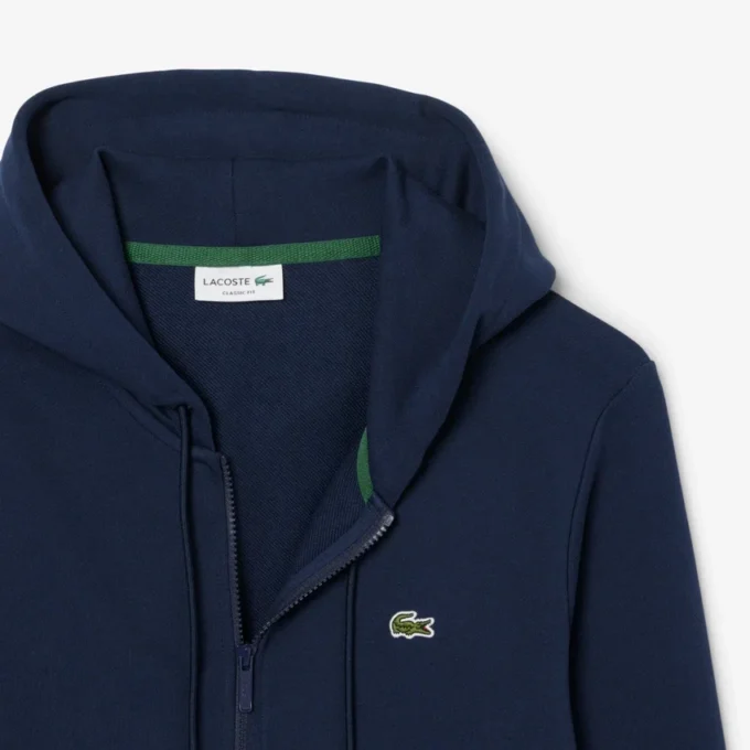 Camisola de moletom com fecho clássico para homem
