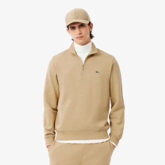 Camisola de moletom com fecho de correr para homem