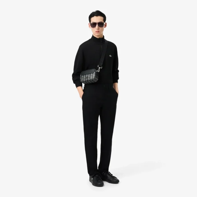 Camisola de moletom com fecho de correr para homem