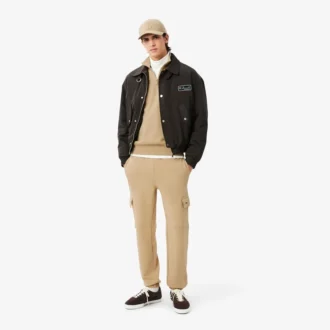 Camisola de moletom com fecho de correr para homem