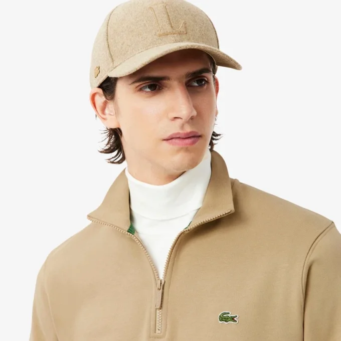 Camisola de moletom com fecho de correr para homem