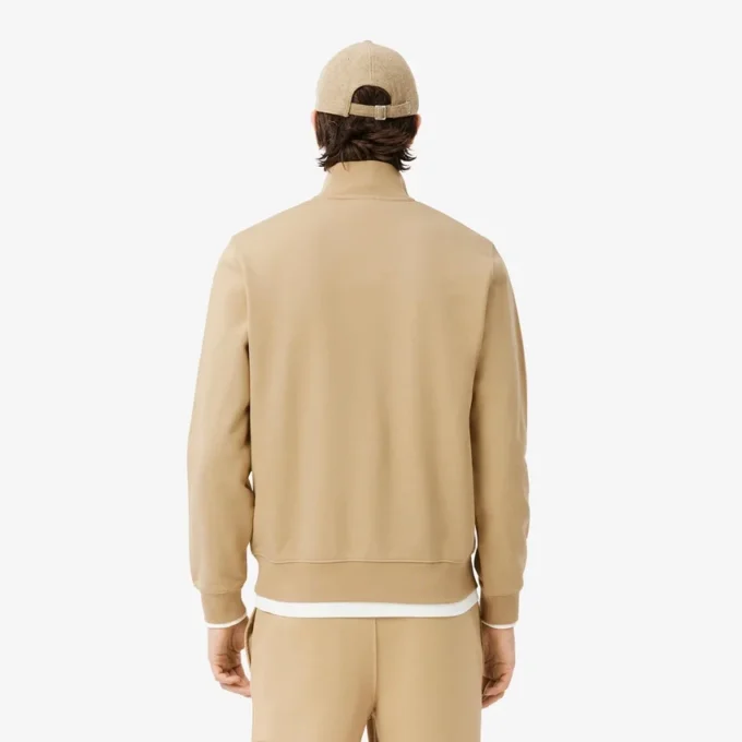 Camisola de moletom com fecho de correr para homem