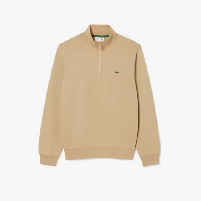 Camisola de moletom com fecho de correr para homem