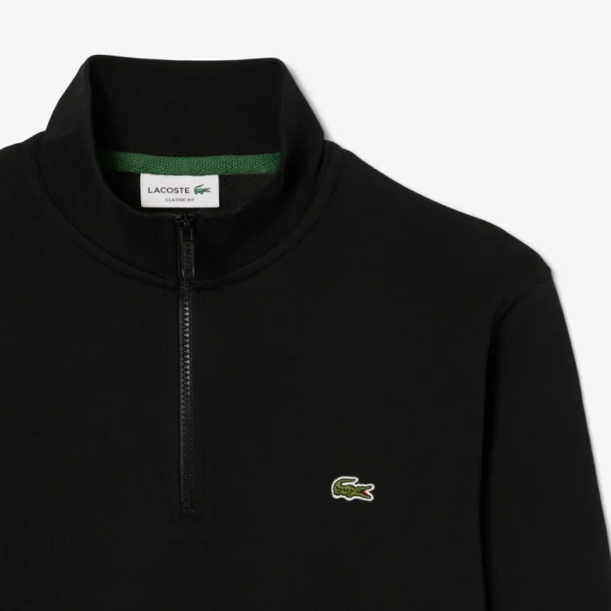 Camisola de moletom com fecho de correr para homem