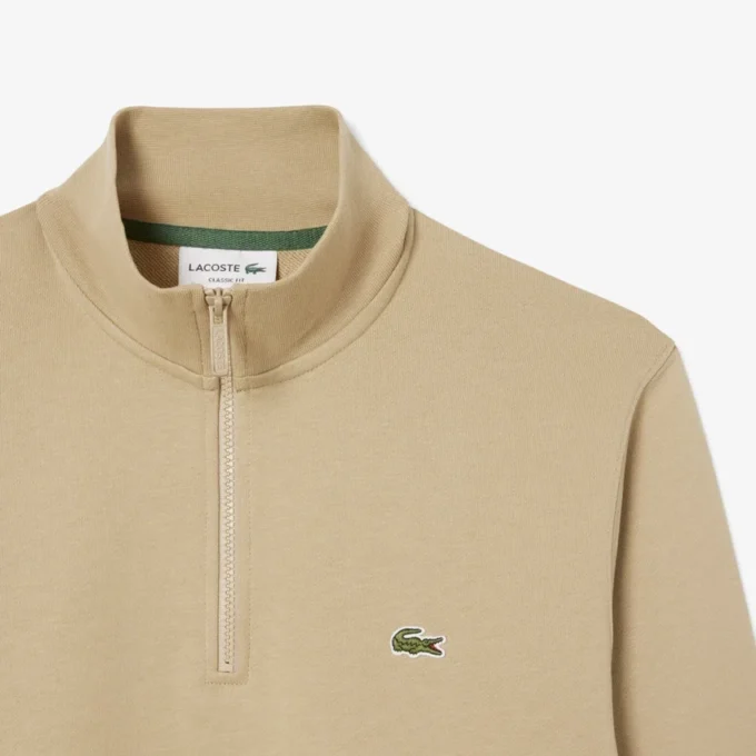 Camisola de moletom com fecho de correr para homem