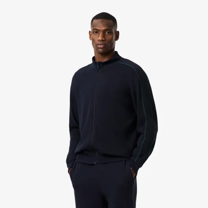 Camisola de moletom com fecho para homem