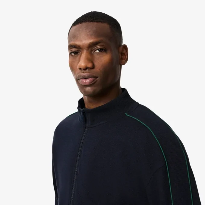 Camisola de moletom com fecho para homem