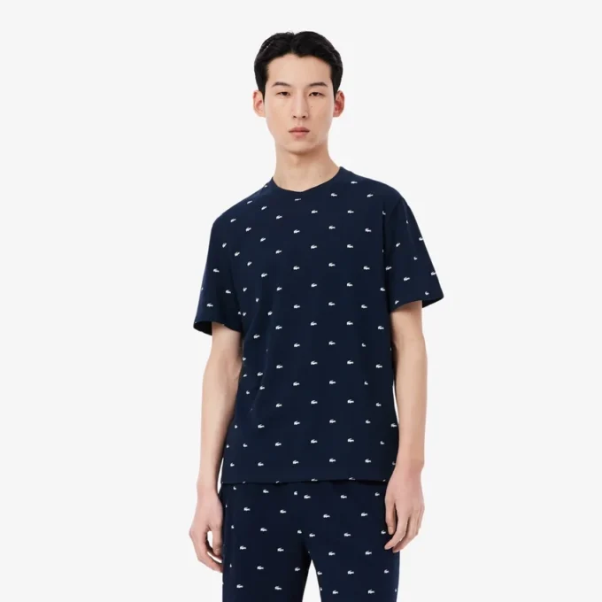 Camisola de pijama com estampado de crocodilo para homem