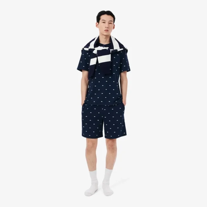 Camisola de pijama com estampado de crocodilo para homem