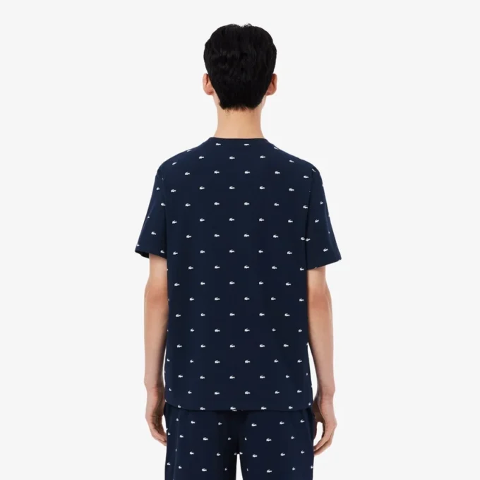 Camisola de pijama com estampado de crocodilo para homem