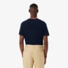 Camisola de pijama masculina com gola contrastante