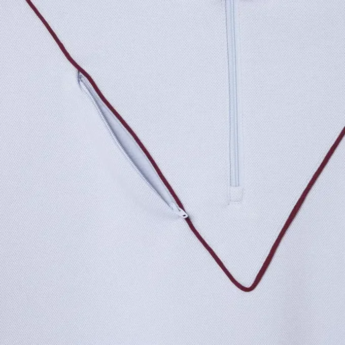 Camisola de piqué com gola com fecho e corte largo para homem
