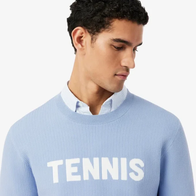 Camisola de ténis com gola redonda