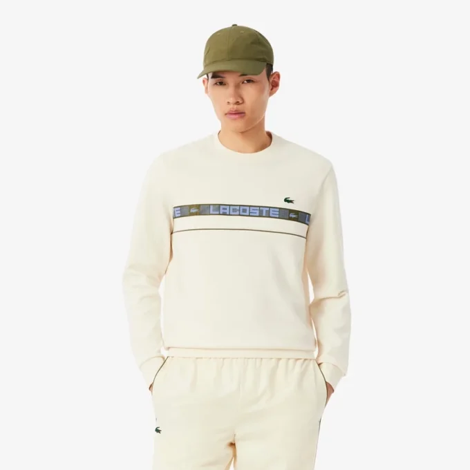 Camisola de ténis com riscas da marca para homem