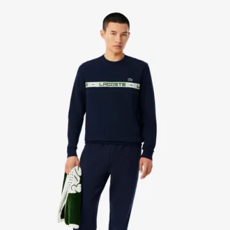 Camisola de ténis com riscas da marca para homem