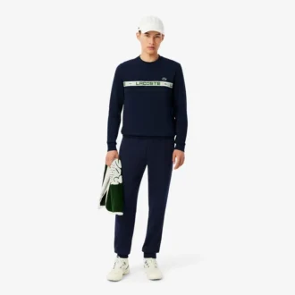 Camisola de ténis com riscas da marca para homem