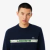 Camisola de ténis com riscas da marca para homem
