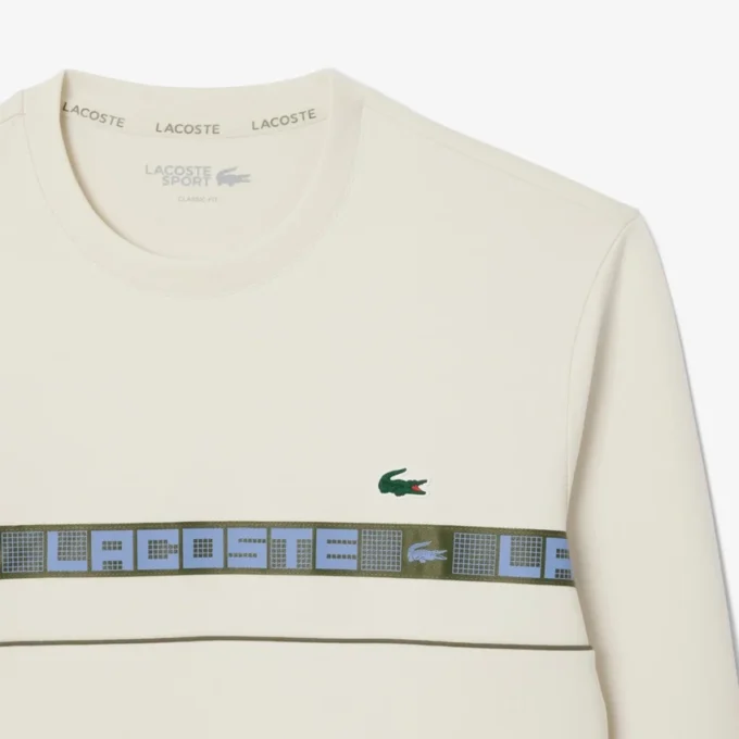 Camisola de ténis com riscas da marca para homem