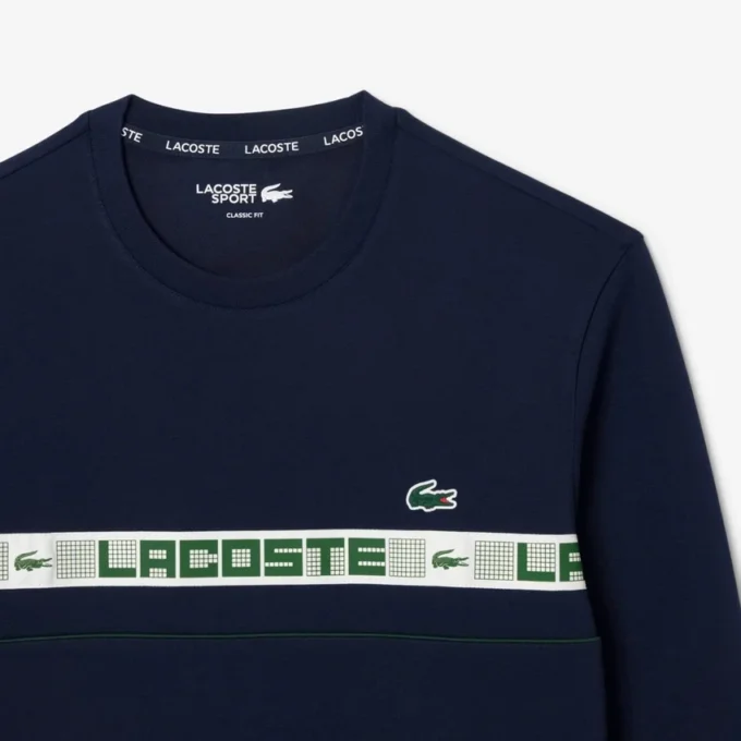 Camisola de ténis com riscas da marca para homem