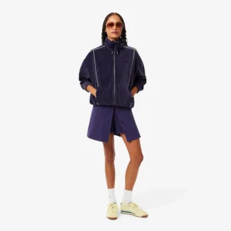 Camisola de veludo com fecho oversized para mulher